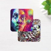 Glitsvisie Vierkante Visitekaartjes (Bureau)