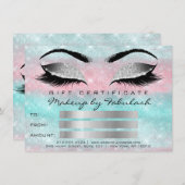 Glitte Wimpers Grijs Visagist Certificaat Cadeau (Voorkant / Achterkant)