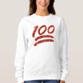 glitter 1000 emoji womens sweatshirt (Voorkant)
