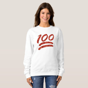 glitter 1000 emoji womens sweatshirt