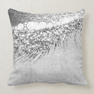 Glitter 16th Makeup Artist Bride Lash Gray Spark Kussen