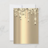 Glitter 3D Effect Vrijgezellenfeest Sweet 16th Gol Kaart (Achterkant)