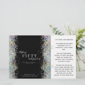 Glitter 50e verjaardag favoriet snoepbar verpakkin (Staand voorkant)