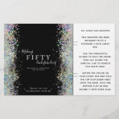 Glitter 50th Birthday Favor Snoep Bar Wrapper (Voorkant)