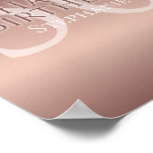 Glitter 50th Pink Birthday Party Poster (Hoek)