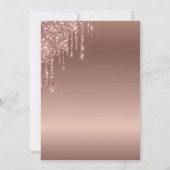 Glitter 60e verjaardag Glam Roze Witte Ombre Kaart (Achterkant)
