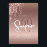 Glitter 60e verjaardag Glam Roze Witte Ombre Kaart<br><div class="desc">Een 60e feest verdient een beetje glamour! Deze uitnodiging is perfect voor uw speciale dag.</div>