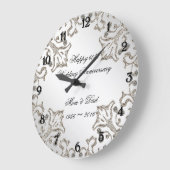 Glitter 60th Diamond Wedding Anniversary Clock Grote Klok (Hoek)