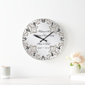 Glitter 60th Diamond Wedding Anniversary Clock Grote Klok (Huis)