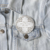 Glitter 60th Diamond Wedding Jubileum Button (In situ)