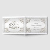 Glitter 60th Diamond Wedding Jubileum Guestbook Gastenboek (Volledig)