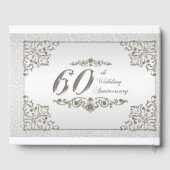 Glitter 60th Diamond Wedding Jubileum Guestbook Gastenboek (Achterkant)