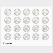 Glitter 60th Diamond Wedding Jubileum Sticker (Vel)