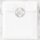 Glitter 60th Diamond Wedding Jubileum Sticker (Tas)