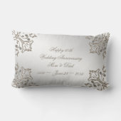 Glitter 60th Wedding Jubileum Lumbar Pillow Kussen (Achterkant)