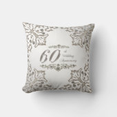 Glitter 60th Wedding Jubileum Sierkussen (Voorkant)