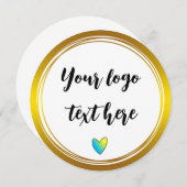 Glitter Aangepaste Logo gouden ringloop Glitter Kaart (Voorkant / Achterkant)