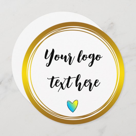 Glitter Aangepaste Logo gouden ringloop Glitter Kaart (Voorkant / Achterkant)