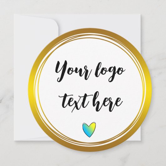 Glitter Aangepaste Logo gouden ringloop Glitter Kaart (Voorkant)