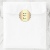Glitter Aangepaste Logo gouden ringloop Glitter Ronde Sticker (Tas)