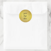 Glitter Aangepaste Logo gouden ringloop Glitter Ronde Sticker (Tas)