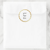 Glitter Aangepaste Logo gouden ringloop Glitter Ronde Sticker (Tas)
