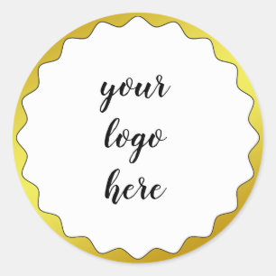 Glitter Aangepaste Logo gouden ringloop Glitter Ronde Sticker