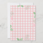 Glitter Aardbei Lijst Plaid Baby shower Kaart (Achterkant)