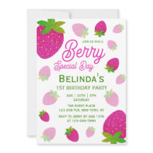 Glitter Aardbeien Berry Speciale Dag 1e Verjaardag