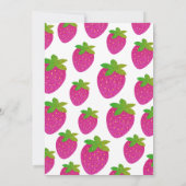 Glitter Aardbeien Berry Speciale Dag 1e Verjaardag Kaart (Achterkant)