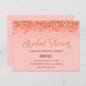 Glitter abstract - bruids doucheuitnodiging uitnodiging briefkaart (Voorkant / Achterkant)