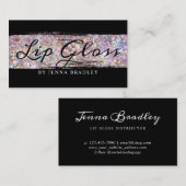 Glitter Abstract Makeup Lip Glanzend Stijlvol beel Visitekaartje (Voorkant / Achterkant)