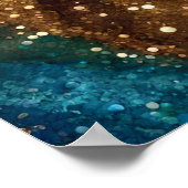 Glitter Abstract roze kunst Poster (Hoek)