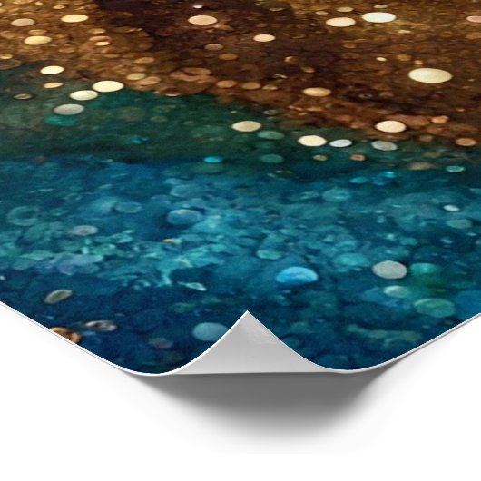 Glitter Abstract roze kunst Poster (Hoek)