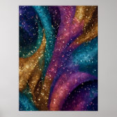 Glitter Abstract roze kunst Poster (Voorkant)