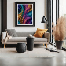Glitter Abstract roze kunst Poster