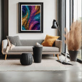 Glitter Abstract roze kunst Poster