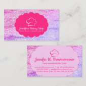 Glitter Abstracte Bakkerij Pastry Chef Visitekaartje (Voorkant / Achterkant)