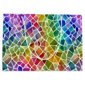 Glitter Abstracte geometrische octagon Groot Cadeauzakje (Achterkant)