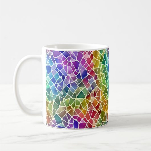 Glitter Abstracte geometrische octagon Koffiemok (Links)