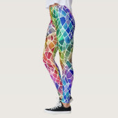 Glitter Abstracte geometrische octagon Leggings (Links)