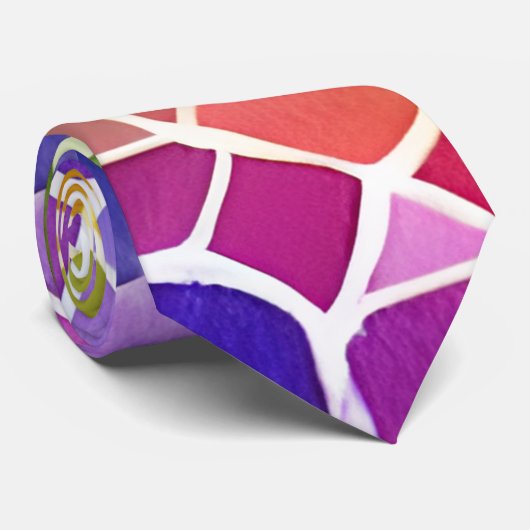 Glitter Abstracte geometrische octagon Stropdas (Opgerold)