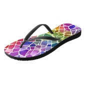 Glitter Abstracte geometrische octagon Teenslippers (Schuin)