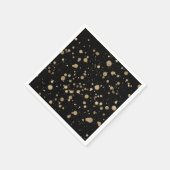 Glitter Abstracte Paint Splatter Stippen Gold Blac Servet (Hoek)