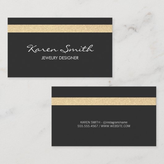 Glitter Accent Visitekaartje (Voorkant / Achterkant)