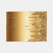 Glitter-accessoires met gouden verf, met reserveon fleece deken (Voorkant (Horizontaal))