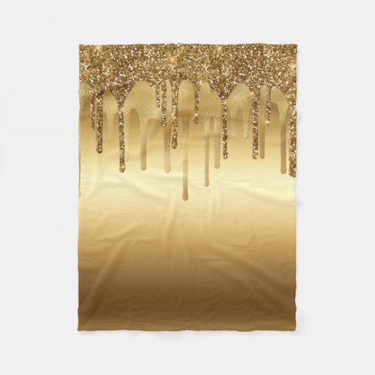 Glitter-accessoires met gouden verf, met reserveon fleece deken (Voorkant)