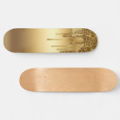 Glitter-accessoires met gouden verf, met reserveon persoonlijk skateboard (Horizontaal)