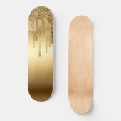 Glitter-accessoires met gouden verf, met reserveon persoonlijk skateboard (Voorkant)