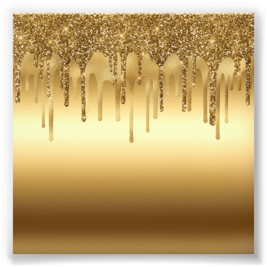 Glitter-accessoires met gouden verf voor inktpatro foto afdruk (Voorkant)